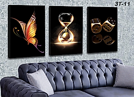 MERCAN MOBİLYA  VE AKSESUAR ,40*60 KELEBEK KUMSAATİ ZAR   KANVAS TABLO