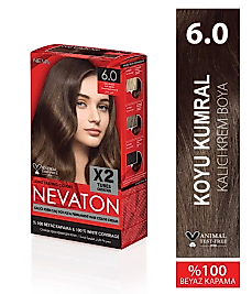 Nevaton 6.0 Koyu Kumral Kalıcı Krem Saç Boyası 2 li