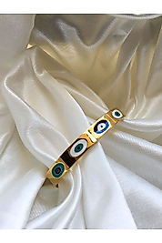 Vera Jewellery Minel Nazar Işleme Çelik Kelepçe
