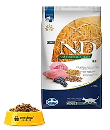 N&D Az tahıllı Kuzu Etli Yaban Mersinli Açık Kısırlaştırılmış Kedi Maması