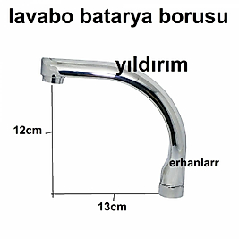 LAVABO BATARYA BORUSU BANYO BATARYASI İÇİN ALÇAK KUĞU MODELİ