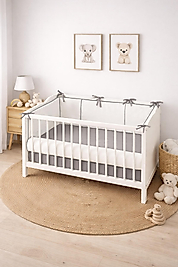 Bumper/Yan Koruma Seti 60x120 Kırık Beyaz-Gri