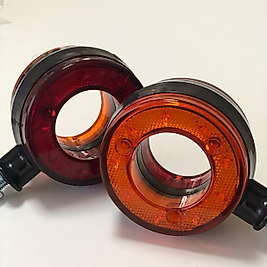 18 Led İçi boş Ayna Altı Küpe sarı - Kırmızı 12-24 v