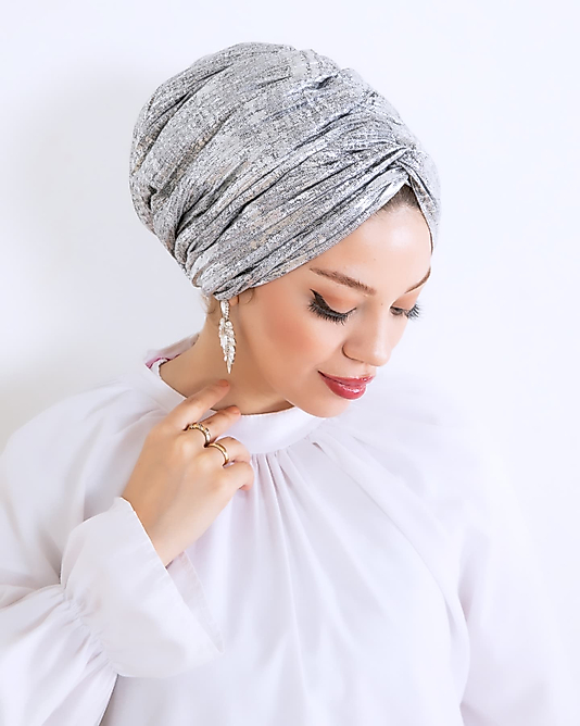 Gümüş  Önü Düğümlü  Dolgulu Bone