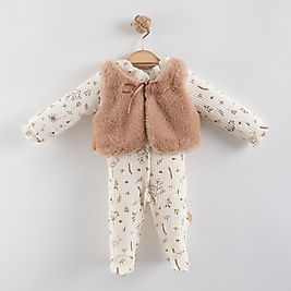 BEBE KARAHİNDİBA YELEKLİ TULUM