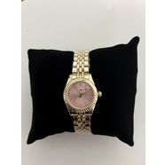 Gold İçi Pembe Yuvarlak Saat