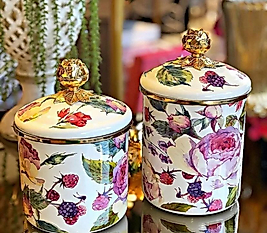 İKİLİ ROSE SERİ EMAYE KAVANOZ TAKIM