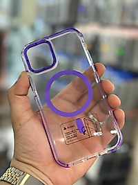İPhone 12 - 12 Pro Magsafe Sararmaz Mika Telefon Kılıfı Mor