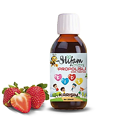 C Vitamini & Propolisli Kıds Karışım 200 ml (DOĞAL ÇİLEK AROMALI)