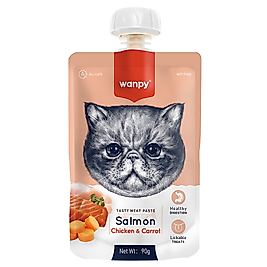 Wanpy Taze Somonlu&Tavuklu  Kedi Et Ezmesi 90 gr
