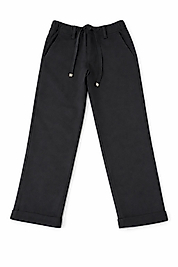 6-10 Yaş Erkek Çocuk Siyah Gofre Pantolon