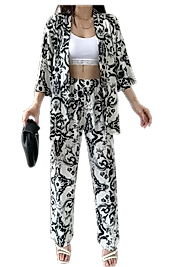 Alt Üst Takım Kimono- Desenli