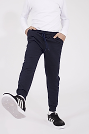 Düz Cepli Jogger Unısex Çocuk Eşofman Altı/Lacivert