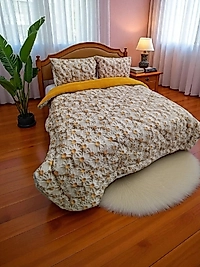 %100 PAMUK KUMAŞ battal uyku seti koyu leopar