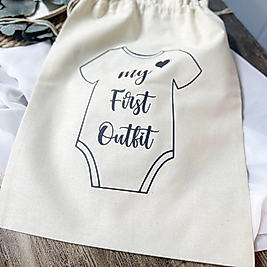 My First Outfit Çok Amaçlı Büzgülü Baskılı Kese