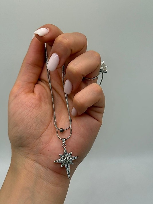 Kutup Yıldızı Taşlı Kolye