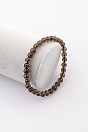 Dumanlı Kuvars Doğal Taş Bileklik 6 mm Küre