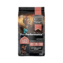 Pro Performance Pirinçli ve Somon Balıklı Anne ve Yavru Kedi Maması (15 kg)