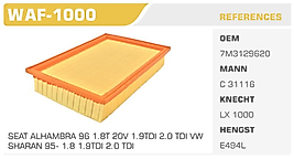 HAVA FİLTRESİ FORD GALAXY II 00>