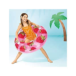 INTEX - Tropikal Meyve Desenli Simit 107 cm (9+ Yaş) - PEMBE