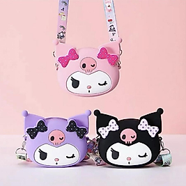 Kuromi Figürlü Slikon Çocuk Çanta 12*14 cm