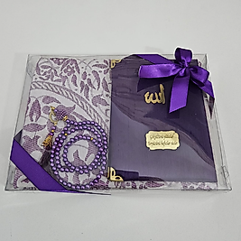 Mor Seccadeli ipek Set