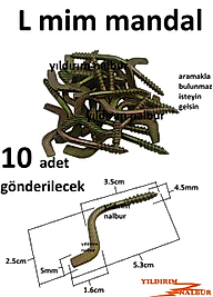LE MİM MANDAL VİDASI 10 ADET L VİDA ASKI APARATI L KANCA PİTON
