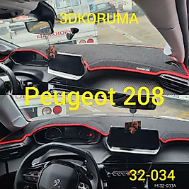 Peugeot 208 Konsol Torpido 3D Koruma Koruyucu Kılıfı