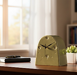 Açık Yeşil Oval Masa Saati MS041