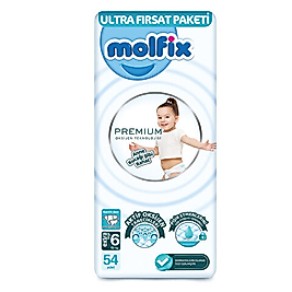 Molfix Oksijen Premium Ultra Fırsat 6 Numara 54'lü