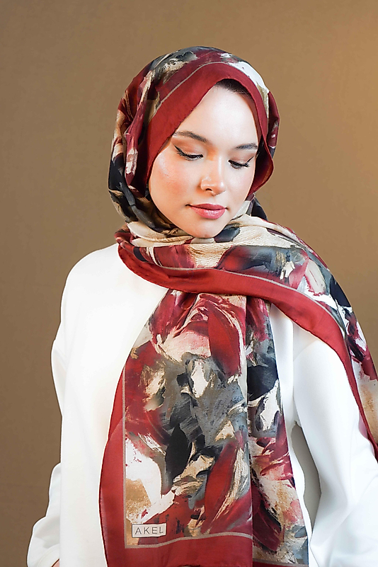 Desenli Pamuk İpek Şal