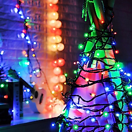 10 Metre Siyah Kablo Rgb İp Led Fonksiyonlu Aydınlatma Dekor Işık