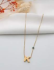 Jade'm Gold Çelik K Harfli Kolye