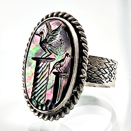 ÖZGÜR KUŞLAR İNTAGLİO SEDEF YÜZÜK