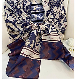 Etnik Desenli Etro Pamuk Soft Şal  - Mor Bordo