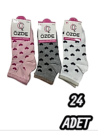 Kadın Özde Konç Patik Çorap 24 Adet