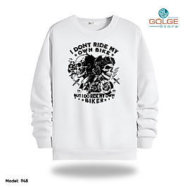 Motorcu Model Bisiklet Yaka Erkek kadın Slimfit Sweatshirt