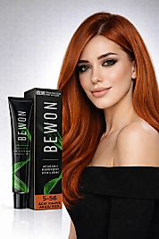 BEWON SAÇ BOYASI 100 ML (5-56 AÇIK KAHVE AKUJU KIZIL)