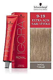 İGORA ROYAL SAÇ BOYASI 60 ML. (9-19 EXTRA AÇIK SARI VİYOLE)