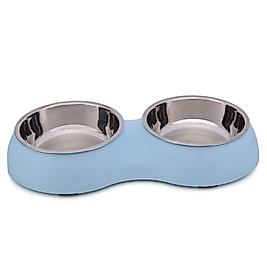Lion Dog Bowl33*18cm Çiftli Metal Mama Kabı