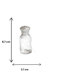 50 cc Dikey Çizgili Plastik Şişe Kristal  kapaklı