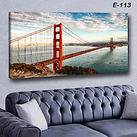 MERCAN MOBİLYA  VE AKSESUAR ,   130*70 İSTANBUL BOĞAZ KÖPRÜSÜ   KANVAS TABLO