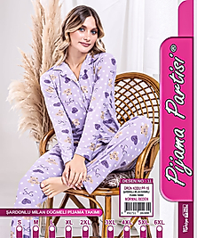 MOR KALPLİ AYICIKLI PİJAMA TAKIMI 11