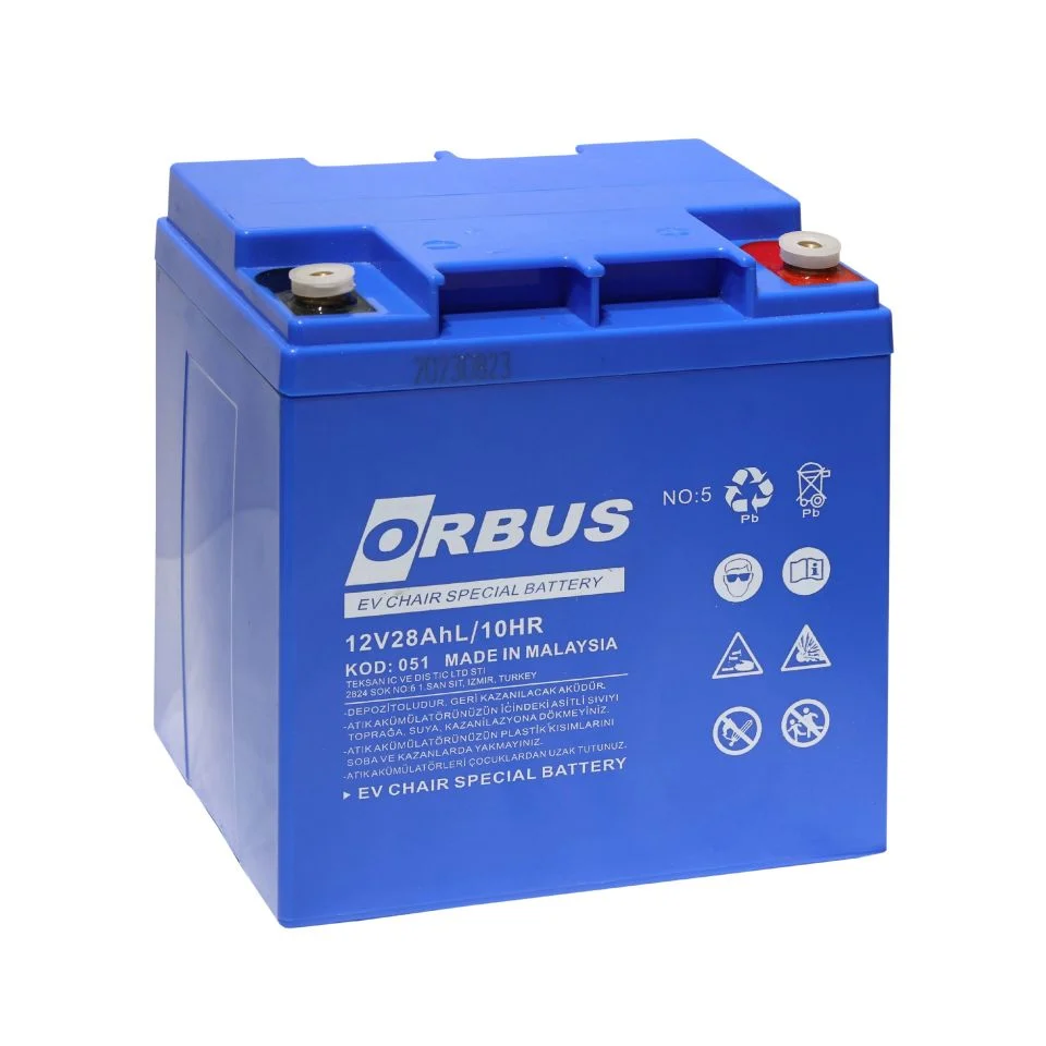 12V 28 Ah Dikey Engelli Araç Aküsü (ORBUS)