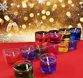 6'lı Jel Renkli Mum