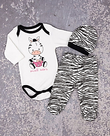 Sevimli Zürafa Baskılı Zıbın Seti 0-3 aylık