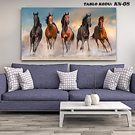 MERCAN MOBİLYA AKSESUAR ,70*130 ,KANVAS TABLO, KOŞAN ,ATLAR
