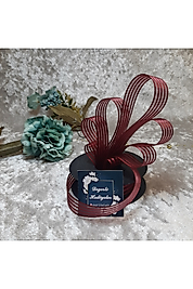 2.5 cm Şerit Şifon Bordo Kurdele 20 mt