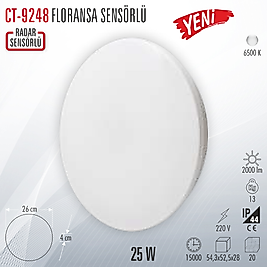 Cata CT-9248 FLORANSA SENSÖRLÜ 25w (Radar Sensörlü)