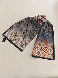 DESENLİ POLYESTER ŞAL kare desen Ebat 75 x185